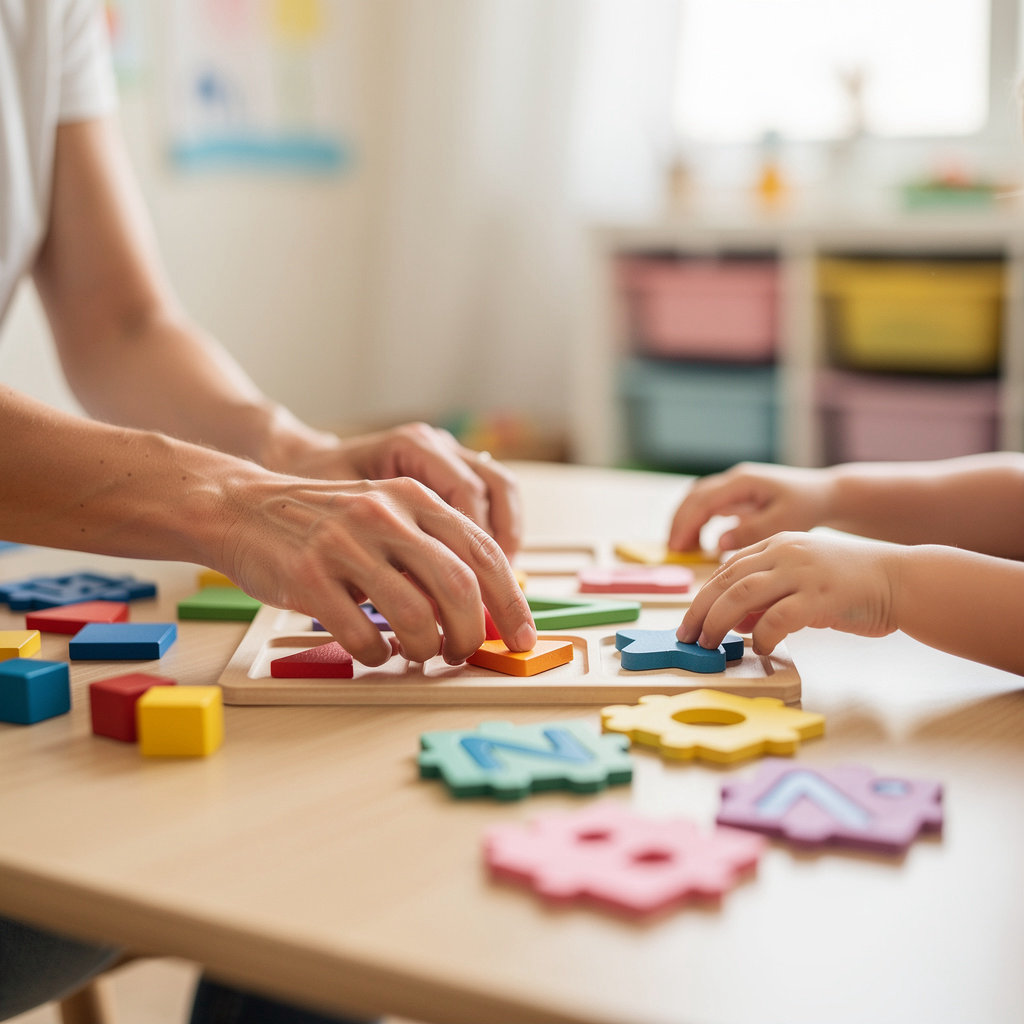 Ana's Little Kangaroos Child Care engaging preschool children in educational activities in San Diego